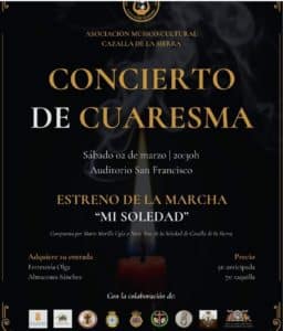 CONCIERTO DE CUARESMA @ Auditorio Municipal San Francisco | Cazalla de la Sierra | Andalucía | España
